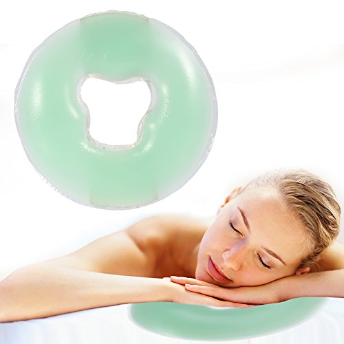 Table Pads, Silicone Soft Gel Face Nap Relax for Office Table SPA Bed Relax Beauty Salon Skin Care Use(Green)