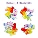 Hawaiian Leis Luau Party Decorations - Tropical Hawaii Silk Flower Necklace - Hula Luau Beach Pool Party Theme Accessories - for Birthday and Graduation Day Celebration (36 Pieces plus 4 Bracelets)