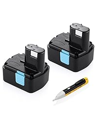 Powerextra 2 unidades 14,4 V 2.0 Ah batería de repuesto para Hitachi 324367 EB1414S EB 1414, EB 1414S, EB 1424, EB 14B, EB 14S Batería Hitachi EB1414S