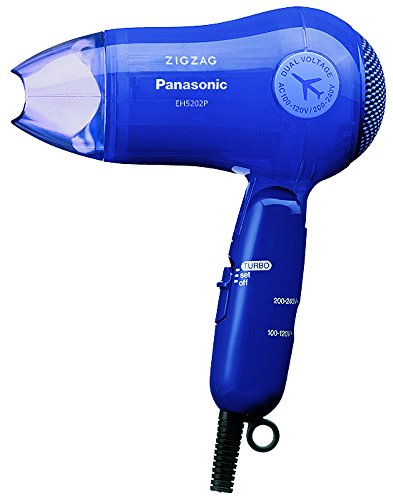 Click Here to See More Images Panasonic Turbo-Dry ZIGZAG Hair Dryer EH5202P-A Blue | AC100-120V, 200-240V (Japan Model)