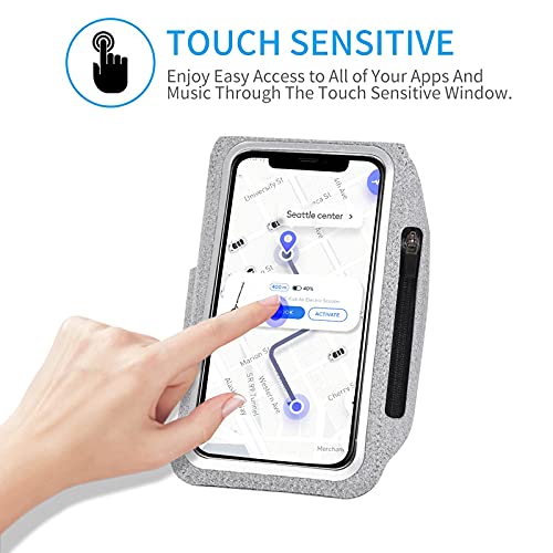 HAISSKY Running Armband with Airpods Bag Cell Phone Armband for