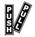 Push Pull Door Vertical Sign Set by LK Factory - 1.5