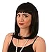 Kangaroo Womens Peggy Sue Wig - Cosplay Wig Costumes for Women - Costume Wigs with Bangs - Kids Cleopatra Wig - Cleopatra Bob Style Wig - black cleopatra wig - Halloween Party Costume Wig Black