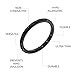 Egnaro Silicone Ring Women Thin and Stackable Rubber Rings Women Wedding Bands - 2.5mm Width - 1.8mm Thick