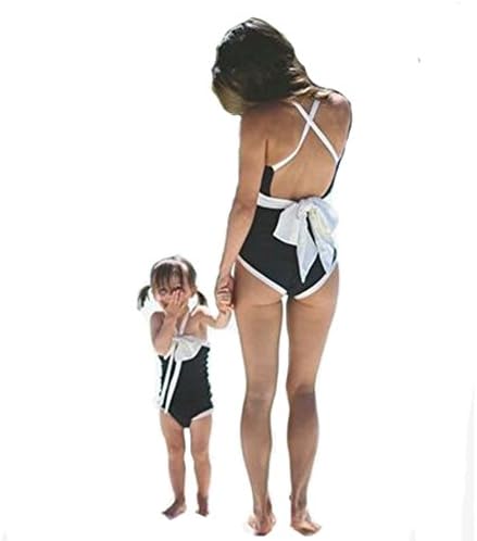Fashion Mommy &amp; Me Jumpsuit Swimwear Set Parent-Child One Piece Swimsuits Bathing Suit (Women, XL)