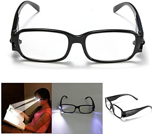 LED Reading Glasses Eye Magnifier with Counterfeit Detection (Random: Strength)