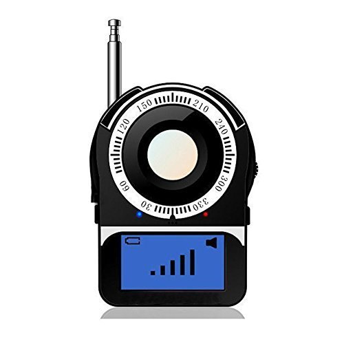 RF Detector Anti-Spy Signal Bug Hidden Camera Laser Lens GSM Device Finder - Mute Vibration + Beep + LED indicato