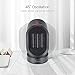 Ceramic Portable Space Heater Fan, Chuntianli Mini Electric Oscillating Heater 600W, 2 Mode Fast Heating, Auto Shut, Safe Tip-Over, Overheat Protection-For Office Desk Home Indoor Use, Black