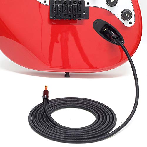 millet16zjh 3/6m Electric Guitar Bass Cord Line Straight Plug Music Instrument Audio Cable - Black 6M
