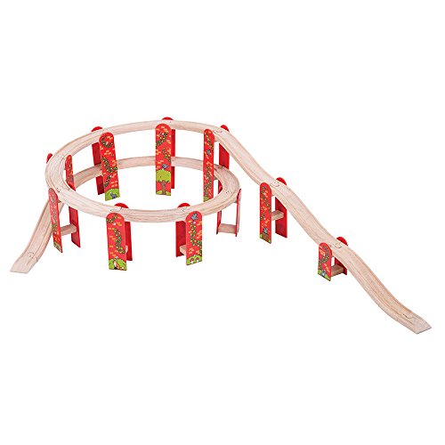 Bigjigs Rail Wooden High Level Track Expansion Pack - 27 Pieces - Other Major Rail Brands are Compatible