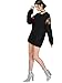SweatyRocks Women's Loose Tunic Floral Embroidered Pullover Sweatshirt Dress