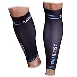 ASOONYUM Calf Compression Sleeve Guards (1 Pair) - Leg Compression Socks for Shin Splint, Sports Footless Calve Sleeves - Men Women Runners for Running Cycling Maternity Pregnancy Travel Nurses