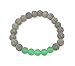 Leboha Grey Lava Rock and Matte Green Aventurine Essential Oil Beaded Diffuser Bracelet, Women's Essential Oil Jewelry, 8mm Bead Size, Yoga Jewelry