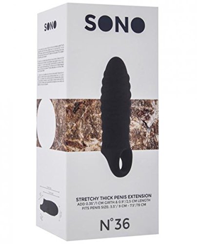 SONO No.36 Stretchy Thick Penis Extension, Black