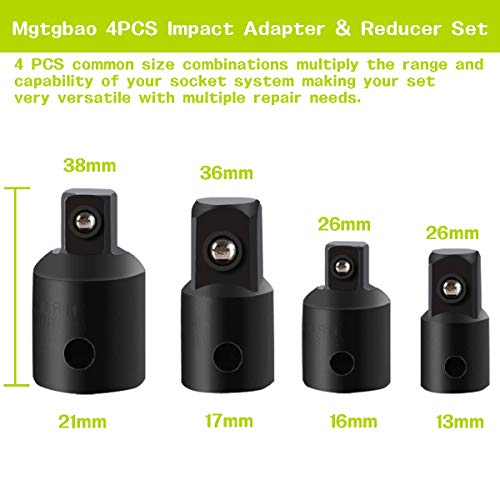 【2019 NEW 】12pcs Drill Socket Adapter and Reducer Set, Extension Set Turns Power Drill Into High Speed Nut Driver. 1/4", 3/8", and 1/2" Drive …