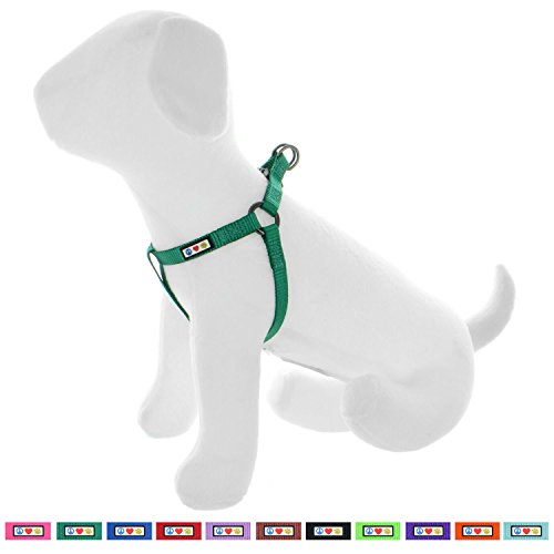 Pawtitas Solid Color Step in Dog Harness or Vest Harness Dog Training Walking of Your Puppy Harness Extra Small Dog Harness Lush Green Dog Harness