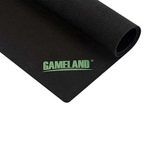 Anti Slip and Noise Reduction Rubber Foam Mahjong Mat Poker Mat Card Game Board Game Table Cover with Gameland 32.6 x 32.6 inches- Black - Thumbnail 2