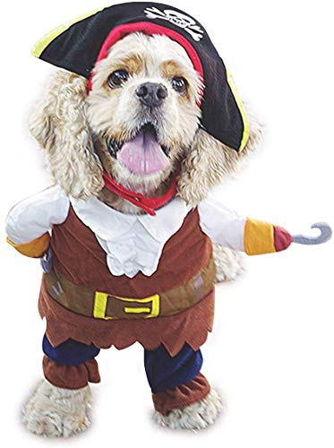 Male And Female Pirate Costumes - Mikayoo Pet Costume Fashion Pirates of The Caribbean Style Clothes Halloween Suit