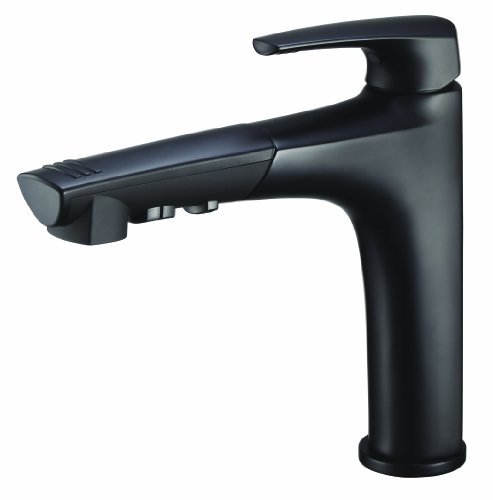 Danze D456710BS Taju Pull Out Kitchen Faucet, Black Satin