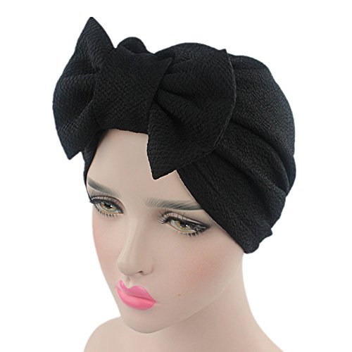 beauty YFJH Womens Bowknot Stretch Hijab Turban Headwear Cap
