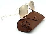 Ray-Ban RB3025 Aviator Large Metal Mirrored Unisex Sunglasses (Gold Frame/Crystal Brown Pink Silver Mirror Lens 001/3E, 62)