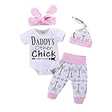 FEITONG 4Pcs Newborn Girls Clothes Baby Romper