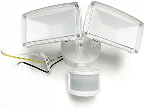 Dott Arts LED Security Light (Double Head), Dusk to Dawn 22W (120W Equivalent) 1600lm 6000K Daylight Outdoor Motion-activated LED Light Floodlight, Waterproof IP65 &amp; ETL, Adjustable Head, 120v