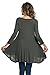Frumos Womens 3/4 Sleeve Comfy Loose Fit Long Tunic Top Charcoal 2X-Large