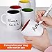 DOWAN 14 Ounce Mug Sets for Coffee/Tea/Cocoa, 6 Piece White Ceramic Mugs with Multi Inner Colors - Microwave, Dishwasher and Refrigerator Safe