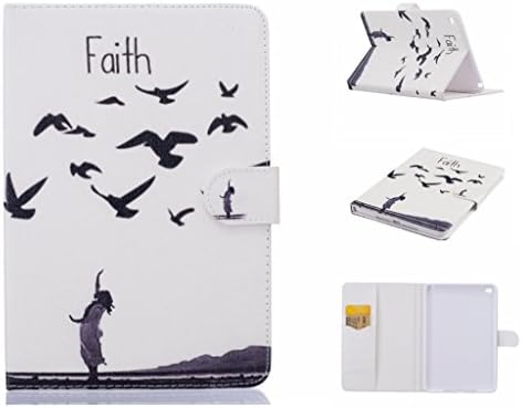 iPad 6 Case, TIPFLY Lovely Cute Sweet Design PU Leather [Card/Cash Slots] Magnetic Flip Smart Stand Cover for Apple iPad Air 2 (Faith)