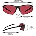 proSPORT Rose Pink Tinted Polarized Sport Sunglass Durable TR90 Black Frame Non Slip Rubber Nose & Ear Pieces.