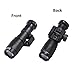 FARMSOLDIER Tactical LED Mini Scout Flashlight， Weaponlights Single Mode Hunting Light with Pressure Switch and Rifle Mount Black