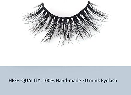 Mink lashes, Hozodusi 2 Pairs 18mm 3D Mink Eyelashes Real Natural Look Lash Strip Hand Made Siberian Mink Fur False Eyelashes Fluffy Reusable Make Up Lashes