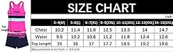 Uhnice Girls Swimsuit Two Piece Tankini Swimwear