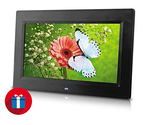 10 inch Digital Photo Frame with Remote Control, High Resolution 1024x600 Wide LCD Screen, Auto Slideshow & Adjustable Interval, Wall-mountable, Plug and Play - Thumbnail 3
