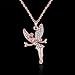 Palksky 18K Rose Gold Necklace Chain with Fairies