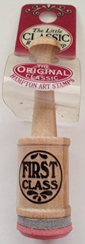 First Class Wood Mounted Peg Rubber Stamp (9027)