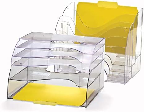 Officemate Two-Means Organizer, 5-Tier, Clear (22924)