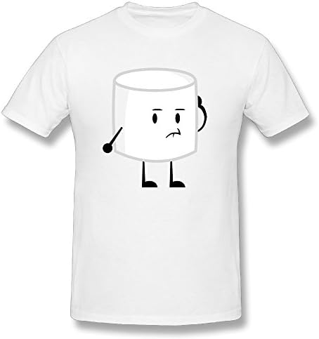 Men Marshmallow Cute Cartoon Graphic-Print Classic Short-Sleeves Tee Shirt