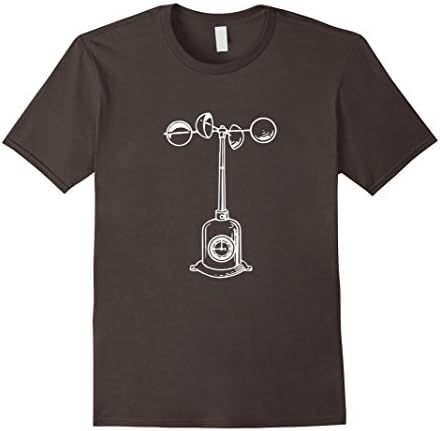 Men's Anemometer T-Shirt, Meteorologist Shirt, Wind Measuring Large Asphalt