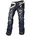 Juanshi Men's Straight Slim Fit Jeans Color Dark Blue Size 36