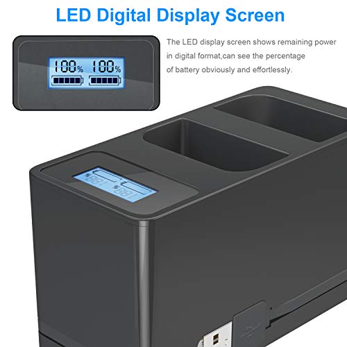 Charger Station for Ring Battery, Dual Rechargeable Batteries Charging