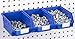 Right Arrange Pegboard Bins - 12 Pack Blue Large - Hooks to Any Peg Board - Organize Hardware, Accessories, Attachments, Workbench, Garage Storage, Craft Room, Tool Shed, Hobby Supplies, Small Parts