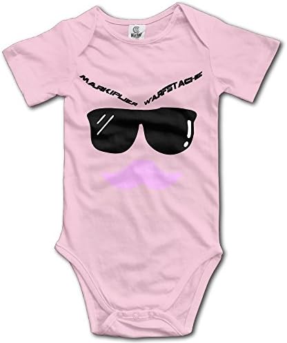 Baby 100% Cotton Short Sleeve Onesies Toddler Bodysuit Markiplier Warfstache Logo Jumping Clothes Pink Size 24 Months