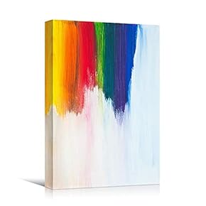 signwin Canvas Wall Art Brushstroke Patterns Colorful Geometric...