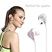 KONCEN Bluetooth Headphones Wireless Running Earphones Noise Cancelling Sweatproof Headset with microphone 8 Hours Playtime for iPhone 7/Plus 6S Samsung Galaxy S7 Edge and Android Phones (Rose Gold)