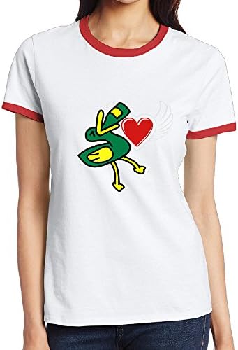 Quningxia Winged Valentine's Heart 23 2c Women's Color Short-sleeved Round Collar T-shirt