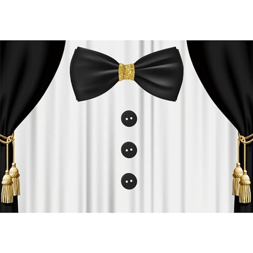 Baocicco Tuxedo Suit Birthday Party Backdrop Banner