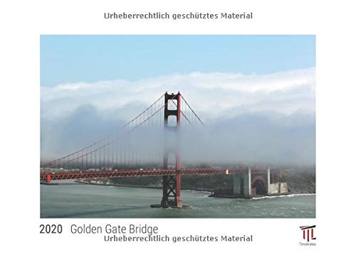 Golden Gate Bridge 2020 - White Edition - Timokrates Kalender, Wandkalender, Bildkalender - DIN A3 ( by