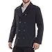 Alpine Swiss Jake Mens Wool Pea Coat Double Breasted Jacket